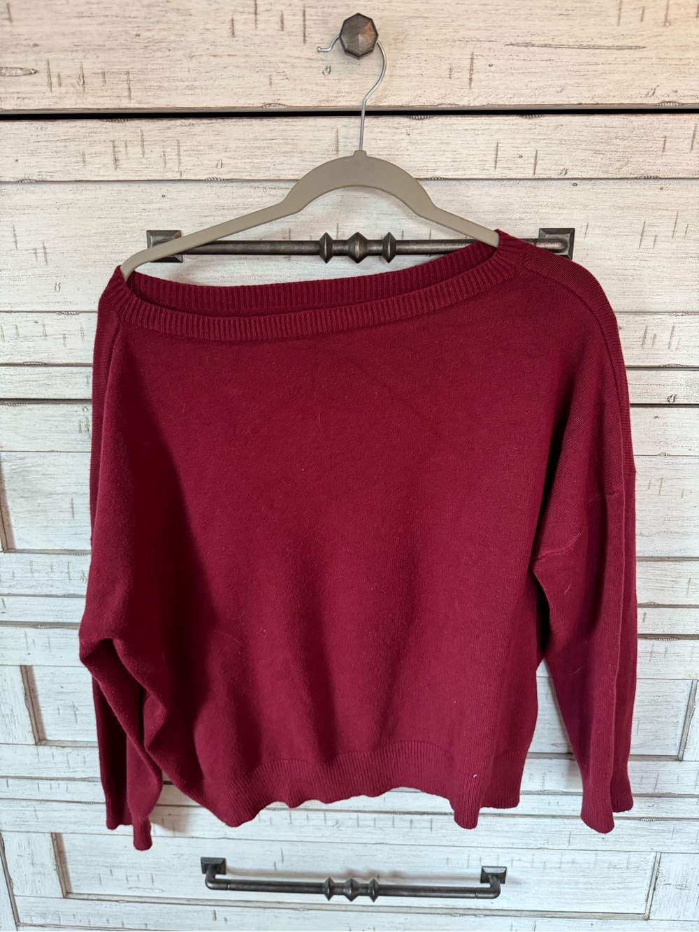 Classic Women's Crewneck Sweater - Burgundy